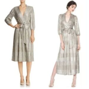 Alice + Olivia Katina Gathered Midi Dress